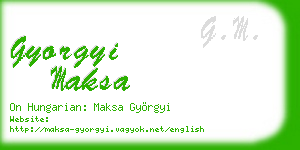 gyorgyi maksa business card