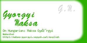 gyorgyi maksa business card